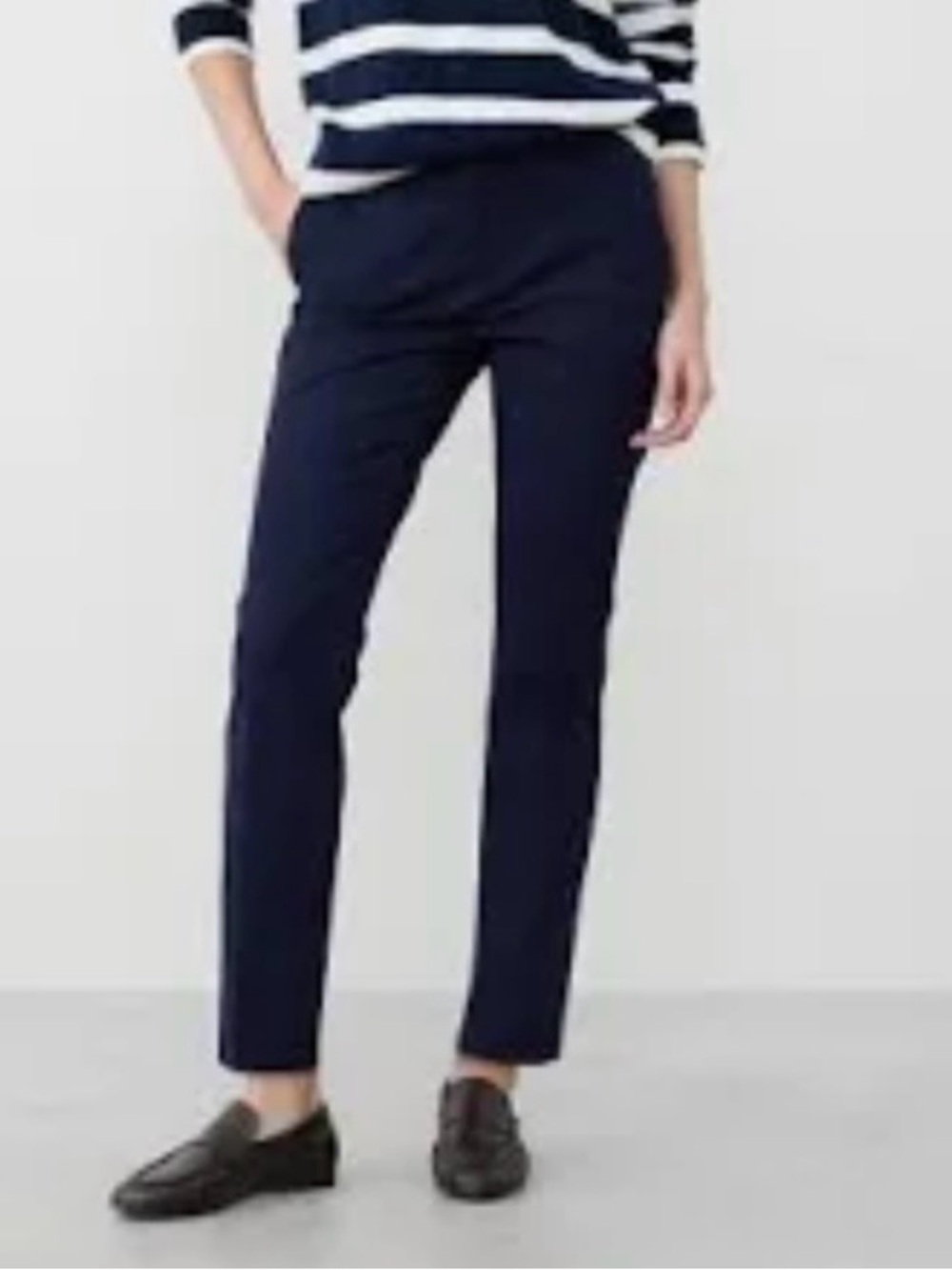Banana Republic Navy monochromatic, texture checked slim fit dress pants